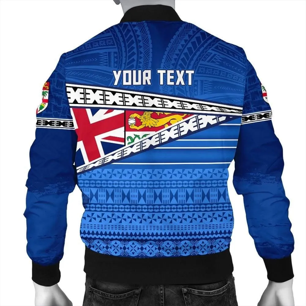 Alohawaii Jacket - Personalize Fiji Bomber Jacket Flag Tapa Pattern Stronic Style J10