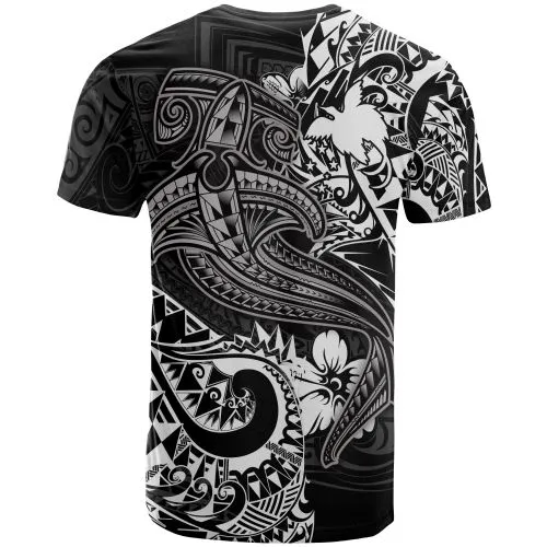 Papua New Guinea T-Shirt - White Shark Polynesian Tattoo