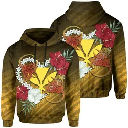 Kanaka Manta Ray Plumeria Heart Polynesian Hoodie - Sea Flower - AH