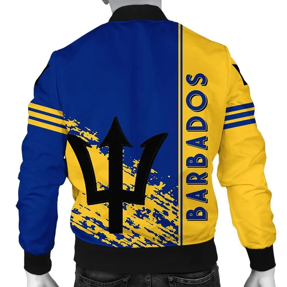 Barbados Coat Of Arms Men Bomber Jacket  Quarter Style