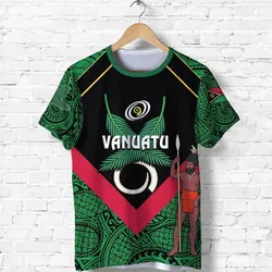 Vanuatu Rugby T shirt Flag Style