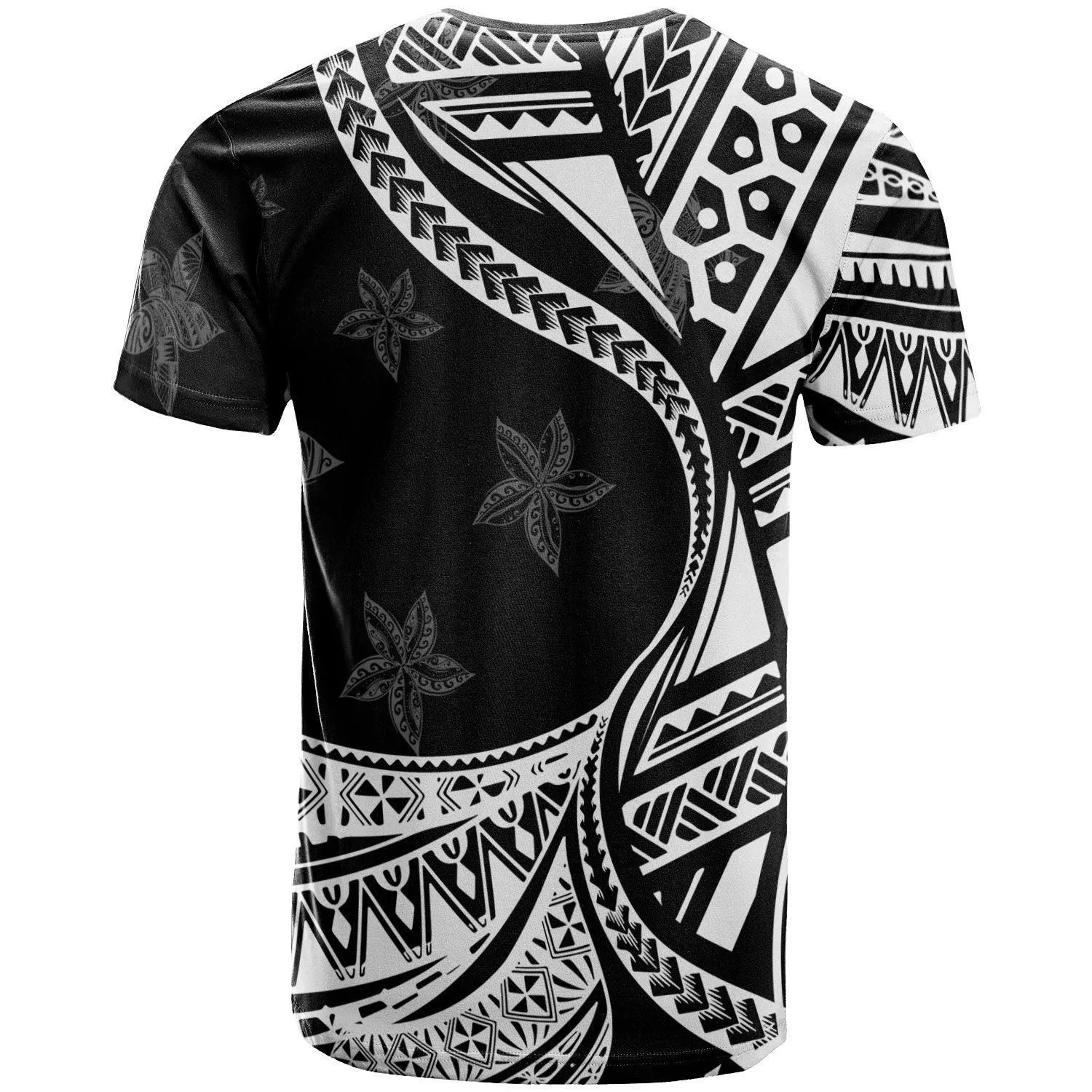 Pohnpei State T-Shirt - Plumeria Flowers White Version