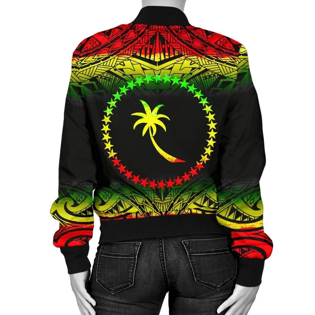 Chuuk Women's Bomber Jacket - Fog Reggae Style - BN09