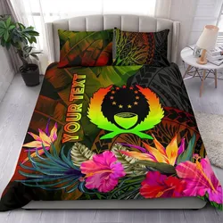 Pohnpei Polynesian Personalised Bedding Set -  Hibiscus and Banana Leaves - BN15