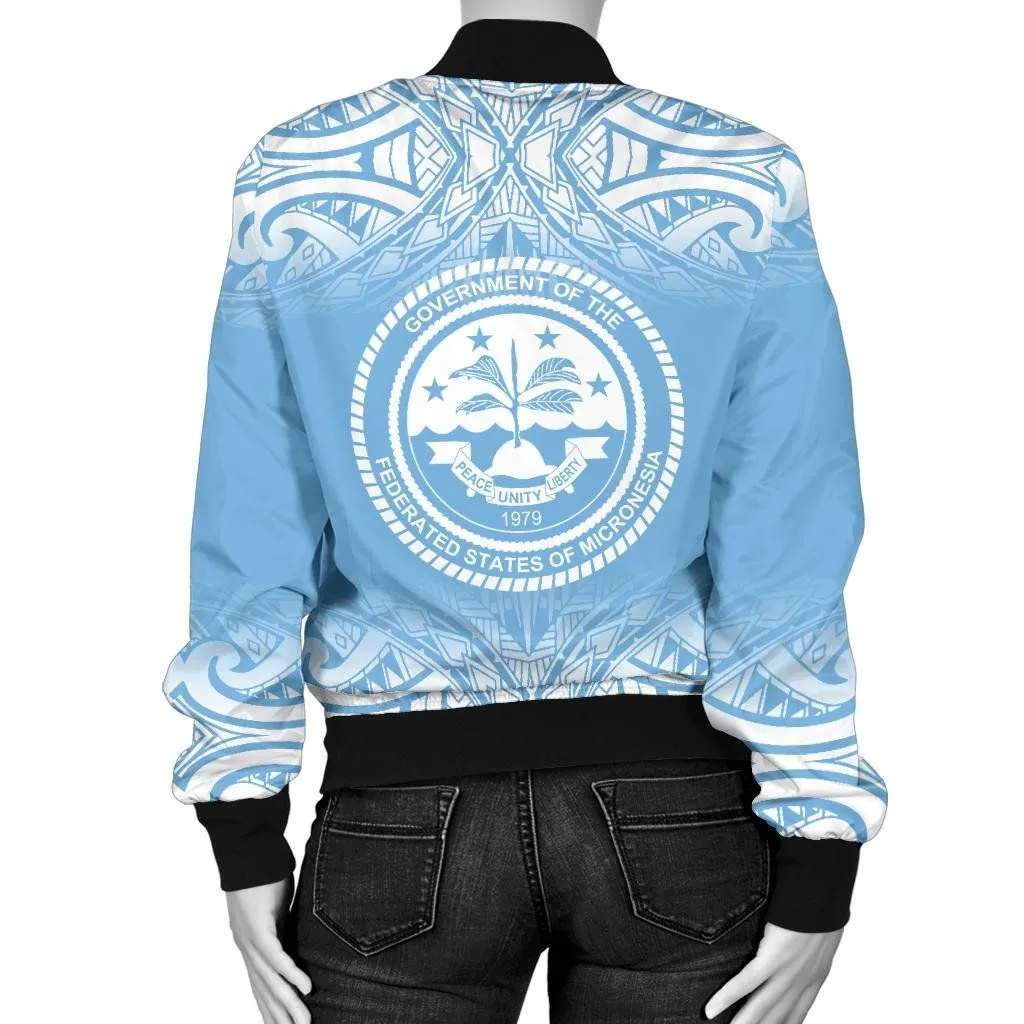 FamilyGater Jacket - Bomber Jacket Federated States of Micronesia - Fog Blue Style - BN09