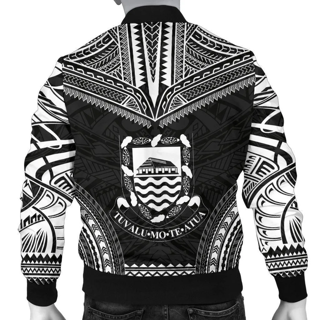 Tuvalu Polynesian Chief Mens Bomber Jacket - Black Version