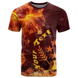 Kosrae Micronesia Custom Personalised T Shirt - Fire Hibiscus