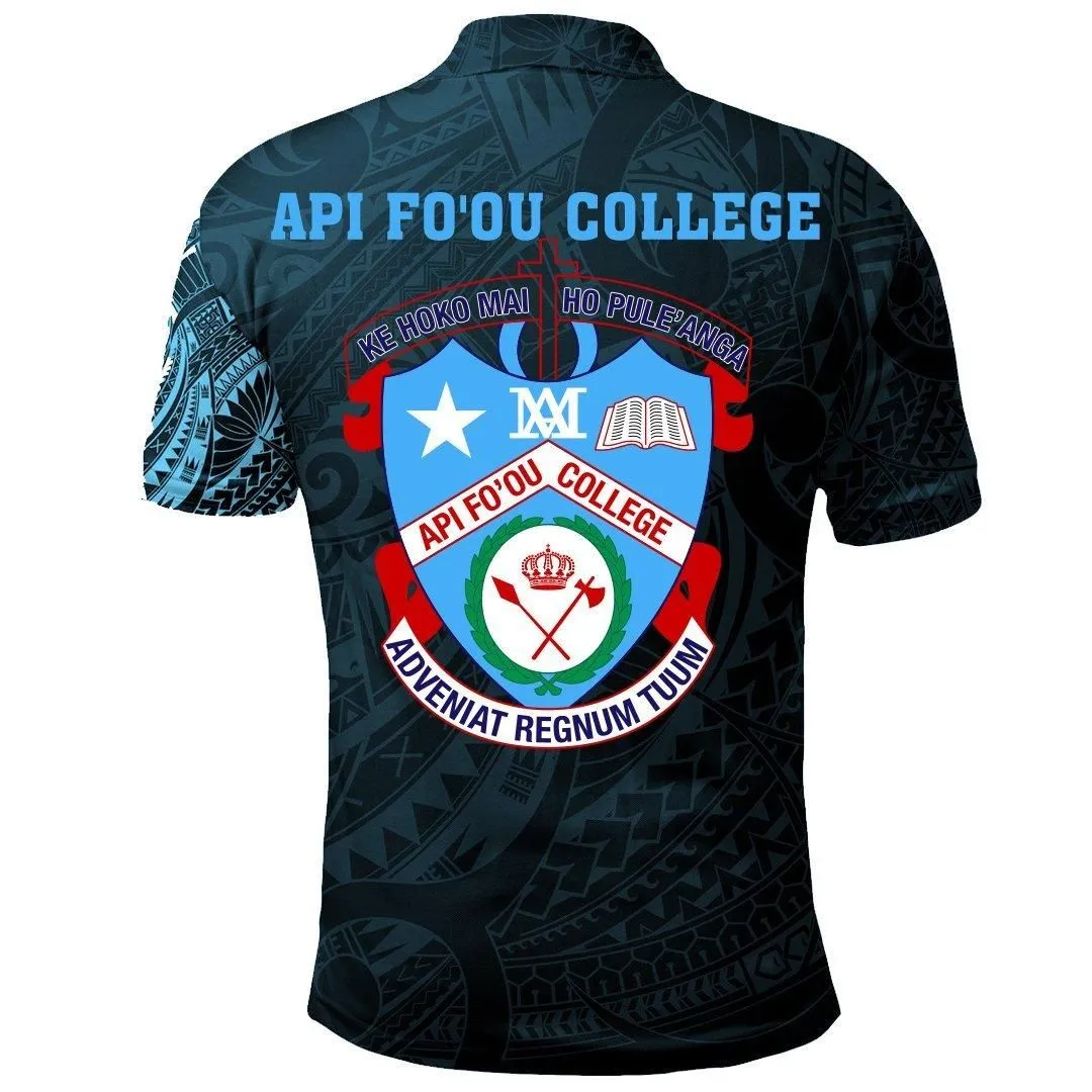 Polynesian Polo Shirt - Apifoou College Polynesian Tattoo Style