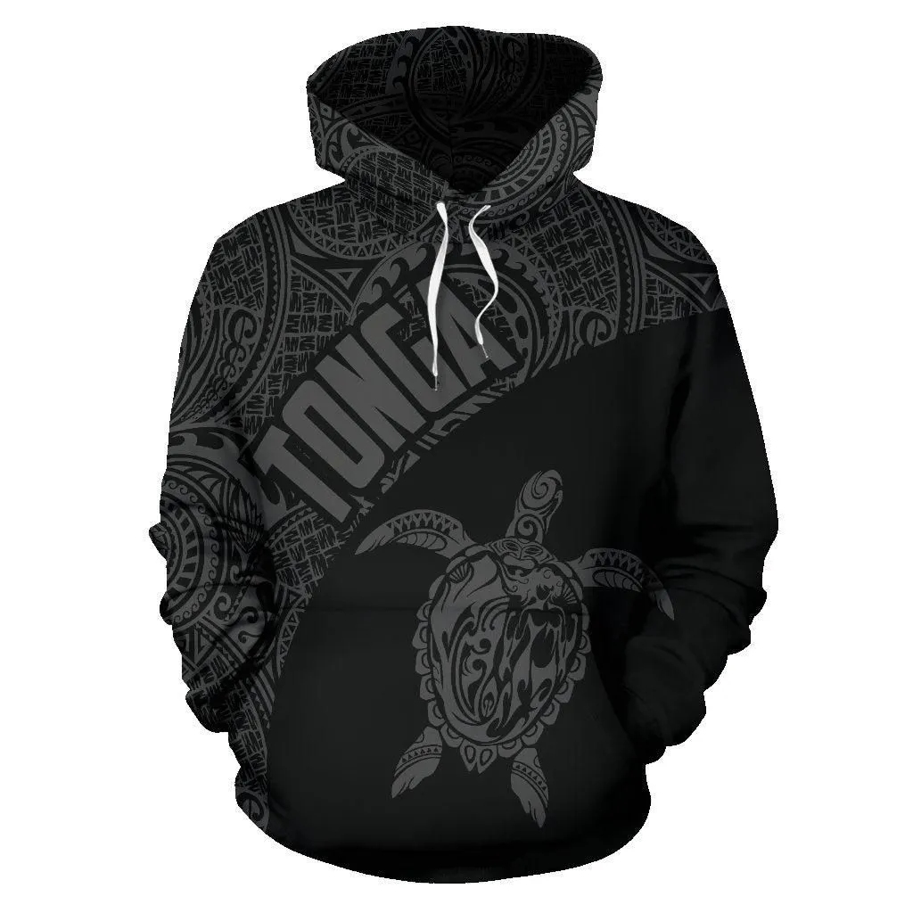 Tonga Hoodie - Tonga Turtle Mermaid Polynesian Tattoo Gray Version