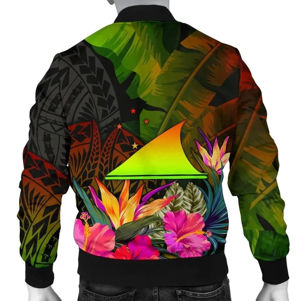 FamilyGater Jacket - Bomber Jacket Tokelau Polynesian Personalised - Hibiscus and Banana Leaves - BN15