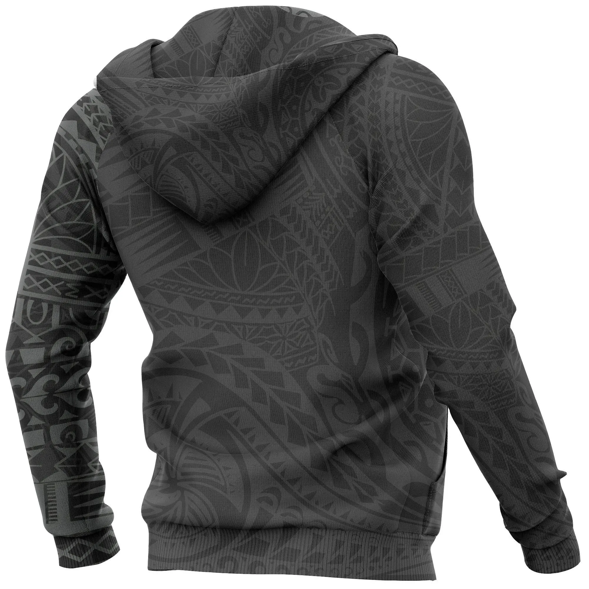 Alohawaii Clothing - Hoodie Polynesian Tattoo Style - Gray A7