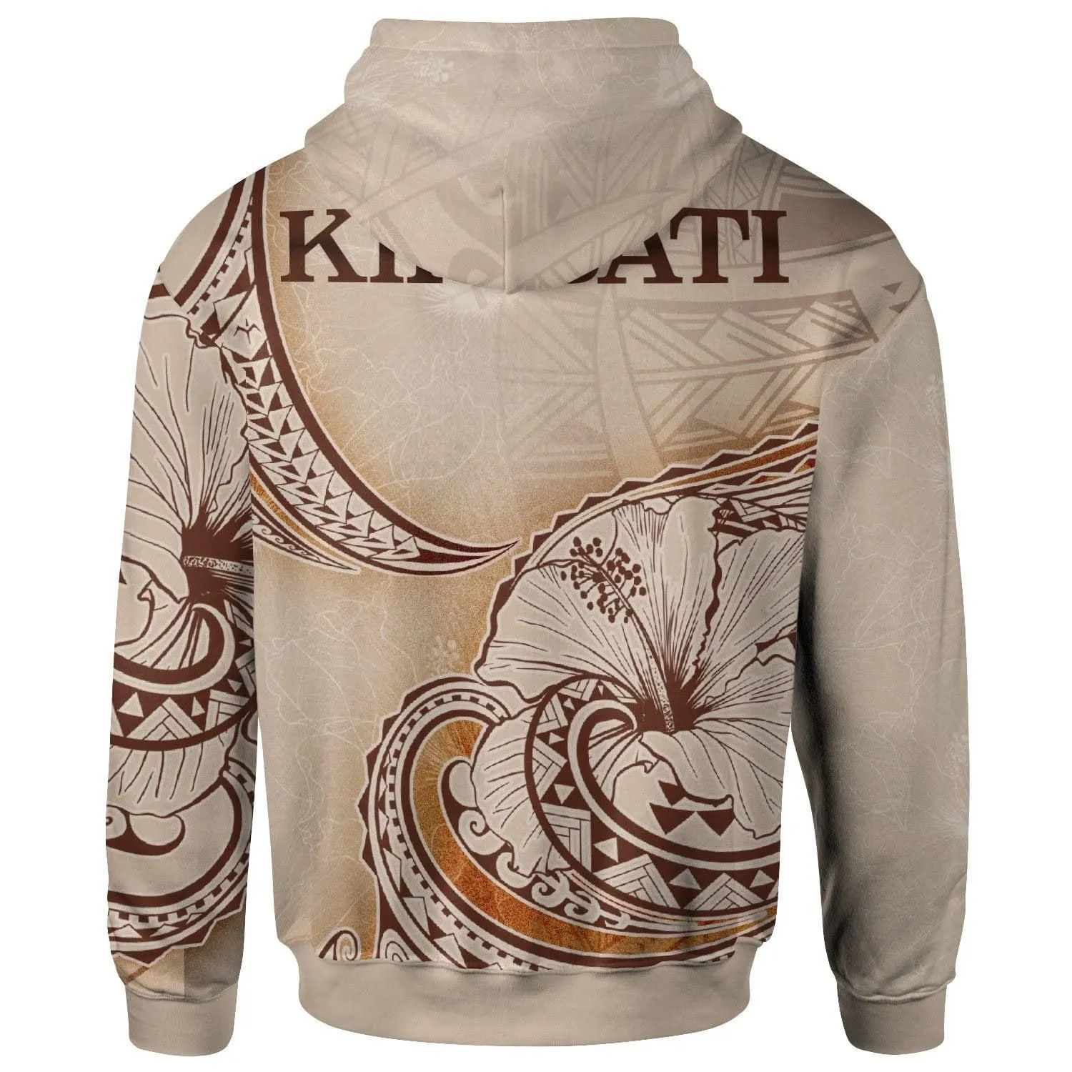 Kiribati Hoodie - Hibiscus Flowers Vintage Style