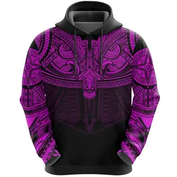 Alohawaii Clothing - Hoodie Best Polynesian Tattoo Pink A7