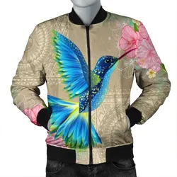 Alohawaii Jacket - Hawaii Humming Bird Hibiscus Polynesian Bomber Jacket - AH - J4R