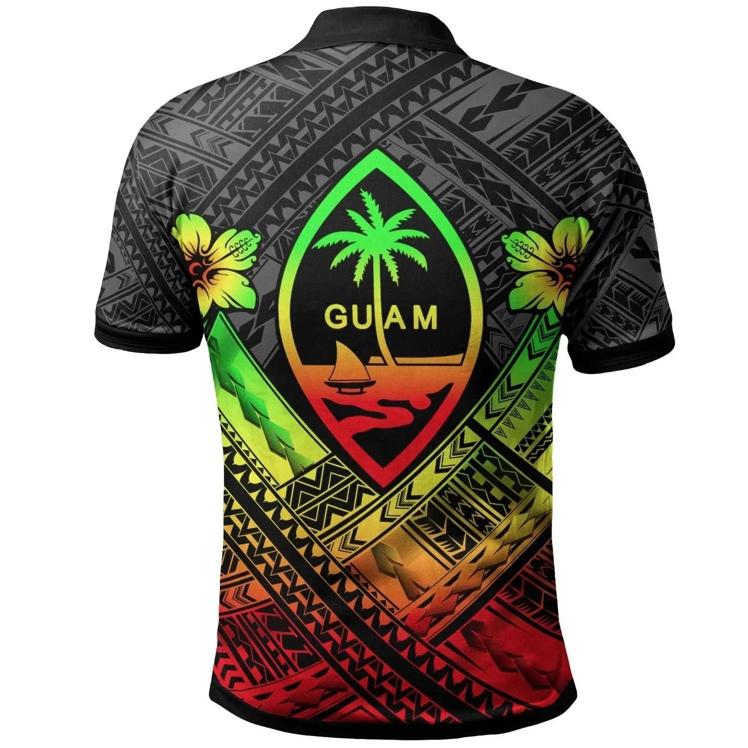 Alohawaii Shirt - Polo Shirt Guam Polynesian - Guam Reggae Seal Camisole Hibiscus Style - BN18