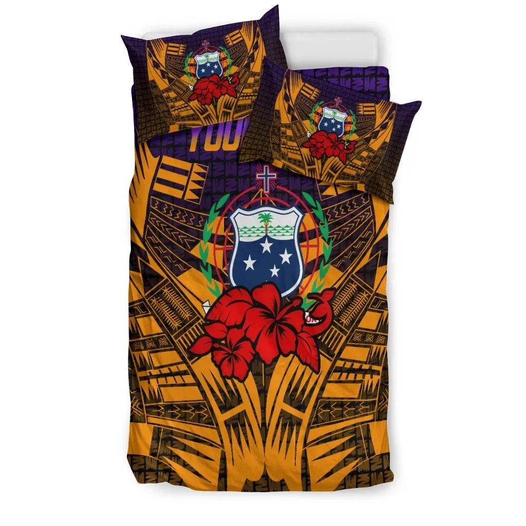 (Custom Personalised) Samoa Bedding Set - Hibiscus With Tribal LT12