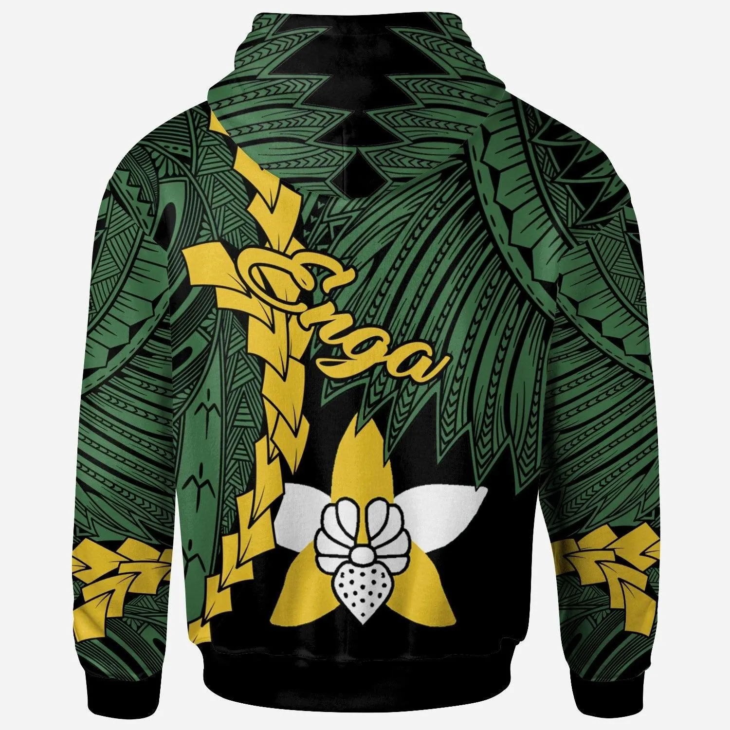 Papua New Guinea Enga Province Polynesian Custom Personalised Hoodie - Tribal Wave Tattoo