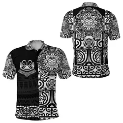 Marquesas Islands Polo Shirt Marquesan Tattoo Unique Style - Black LT8