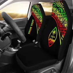 Guam Custom Personalised Car Seat Covers - Guam Coat of Arms Polynesian Reggae Curve