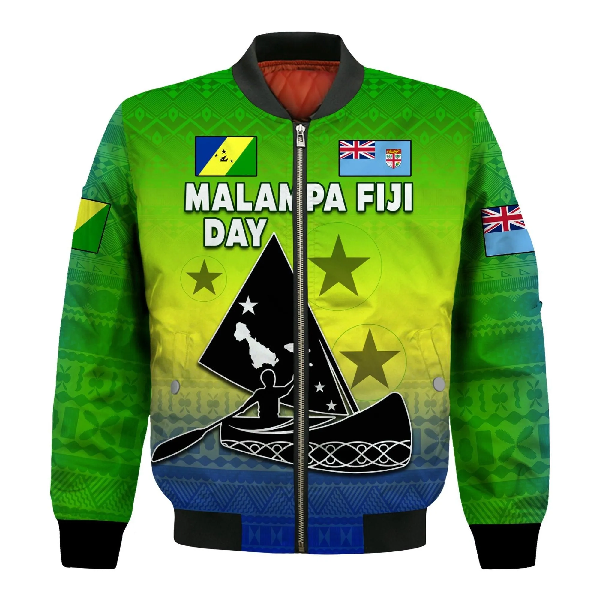 Malampa Fiji Day Bomber Jacket Happy 52nd Anniversary LT14