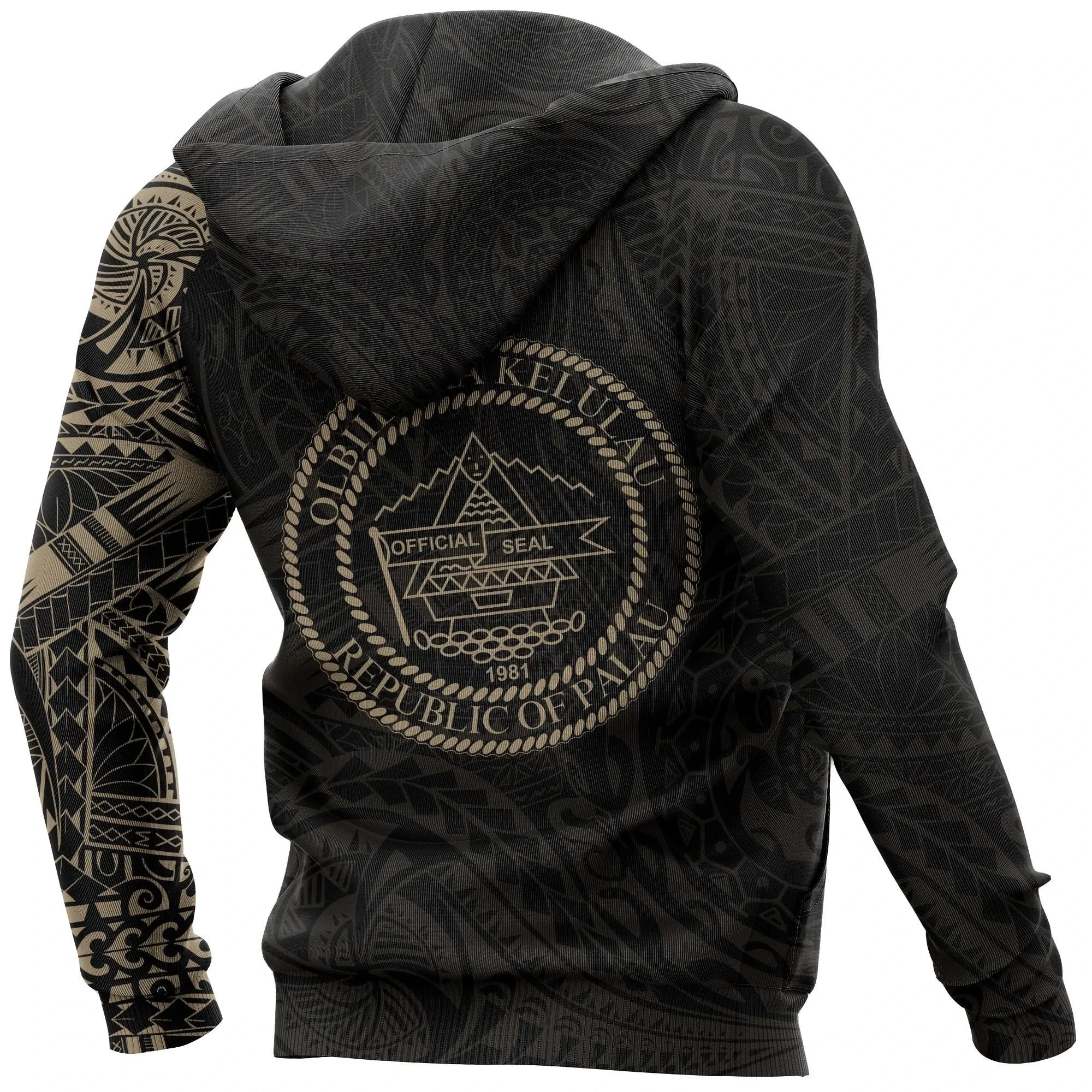 Alohawaii Clothing - Hoodie Palau In My Heart Tattoo Style A7