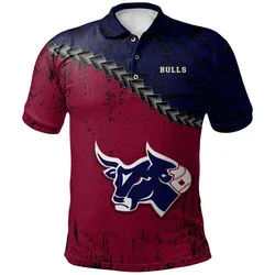 Lethbridge Bulls Polo Shirt Grunge Polynesian Tattoo - CA BASEBALL