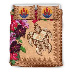 FamilyGater Bedding Set - Cover and Pillow Cases Tahiti - Turtle Hibiscus Manhattan A24
