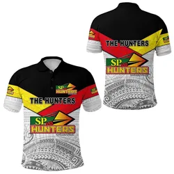 Papua New Guinea SP Hunters Polo Shirt Rugby Original Style - White LT8