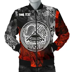 American Samoa Personalised Bomber Jacket - Vintage Polynesian Style