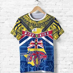 Niue Rugby T shirt Polynesian Crab Map