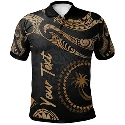 Polynesian Pride Polo Shirt - Chuuk Polynesian Custom Personalized Polo Shirt Poly Tattoo Gold Version