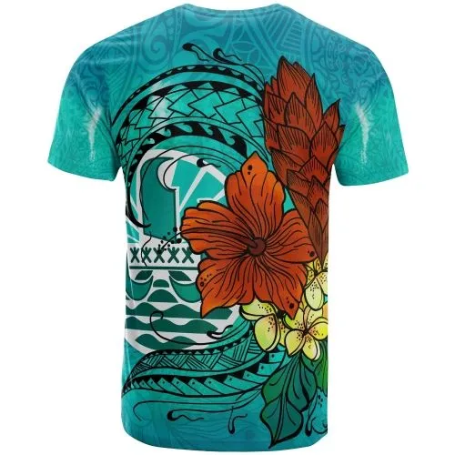 Tahiti T shirt - Tropical Flowers Style
