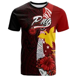 Papua New Guinea Polynesian T-Shirt - Bird of Paradise With Hibiscus - BN12