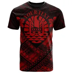 Tahiti Custom Polynesian  T-Shirts - Tahiti Red Seal Camisole Hibiscus Style - BN18