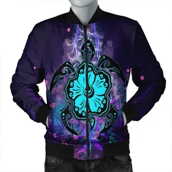 Hawaiian Turtle Mystery Polynesian Bomber Jacket - AH
