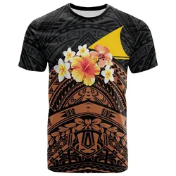 Tokelau Custom Personalised T shirt - Tribal Pattern Hibiscus