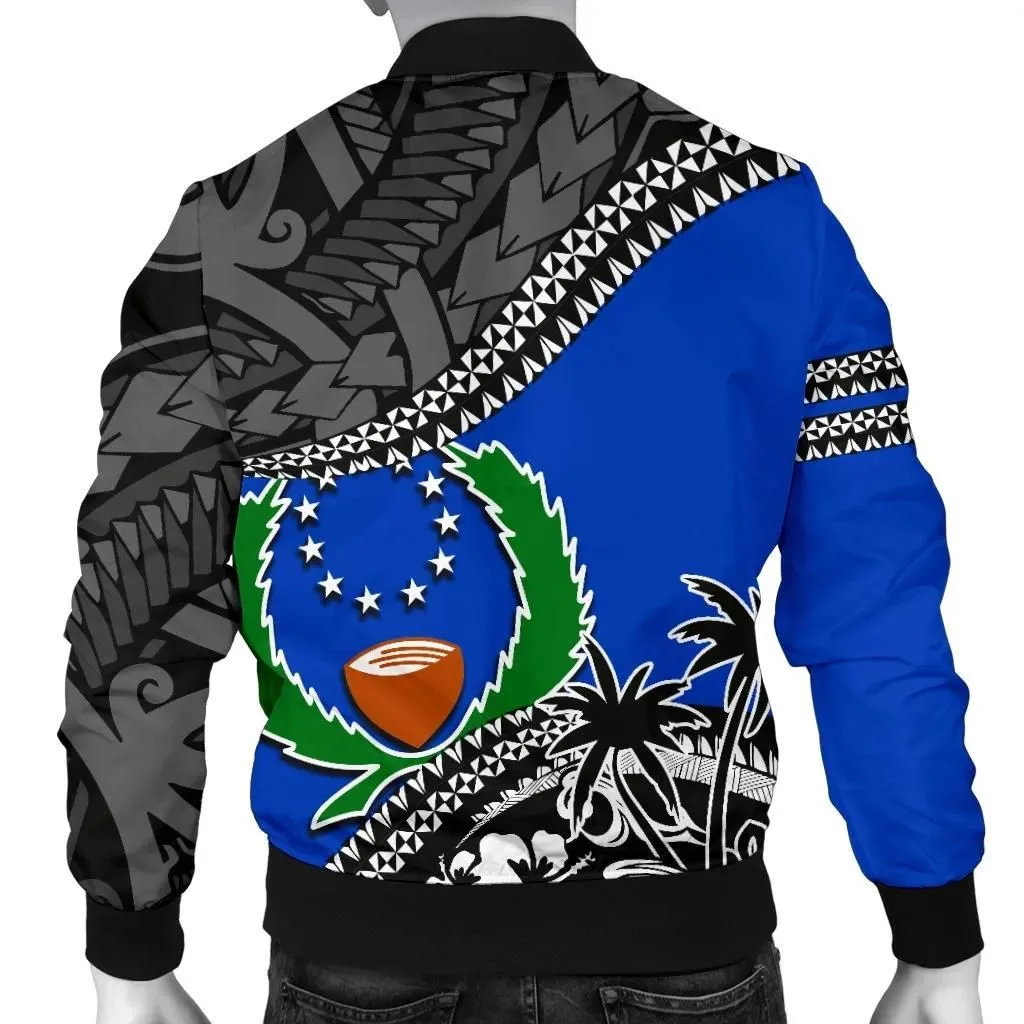 Pohnpei Men's Bomber Jacket Fall In Wave K7