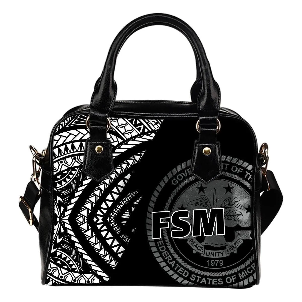 Federated States Of Micronesia Pattern Shoulder Handbag