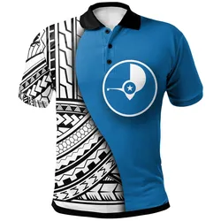 Yap Polo shirt - Coat Of Arm and Polynesian Patterns