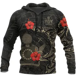 Alohawaii Clothing - Hoodie Cook Islands Hibiscus Tattoo Style A7