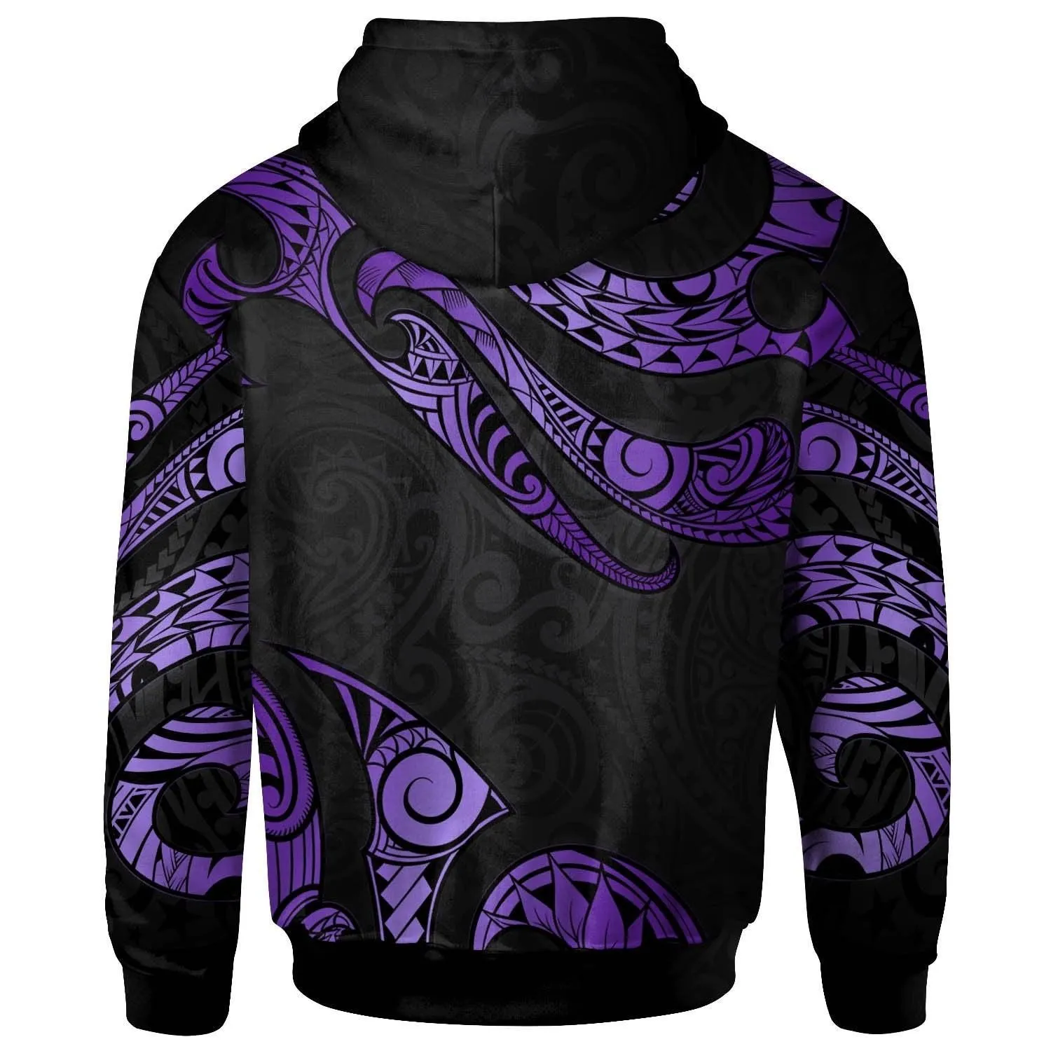 Federated States Of Micronesia Polynesian Custom Personalised Hoodie - Poly Tattoo Purple Version