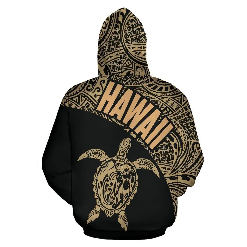 Hawaii Turtle Polynesian Tattoo Pullover Hoodie