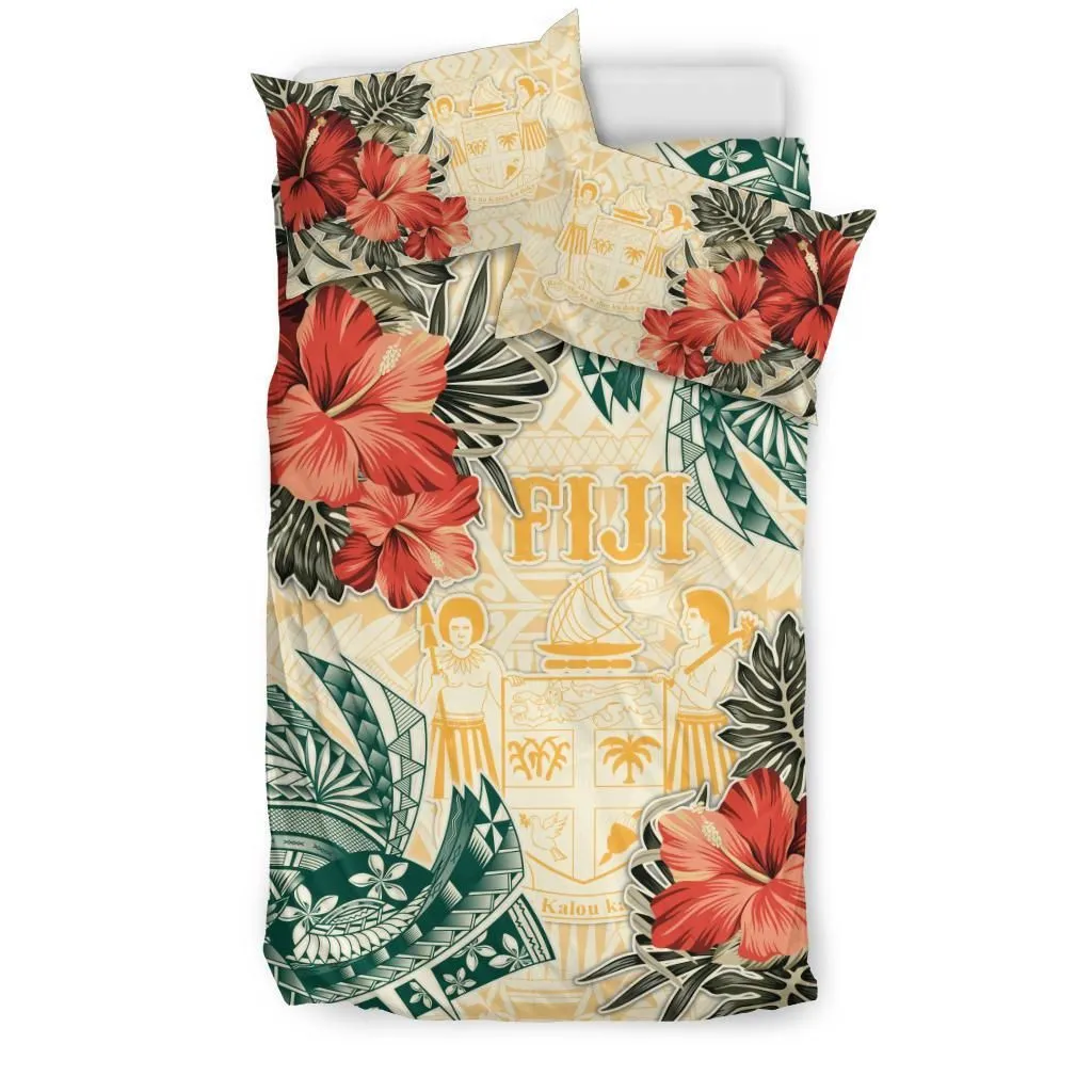 Fiji Bedding Set - Polynesian Hibiscus Flowers