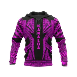 Hawaii Pullover Hoodie - Kanaloa Polynesian Tattoo Special Pink
