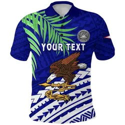(Custom Personalised) American Samoa Rugby Polo Shirt Coconut Leaves Coconut - Talavalu