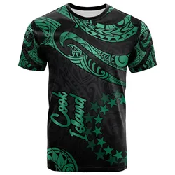 Cook Islands Polynesian T-Shirt - Poly Tattoo Green Version