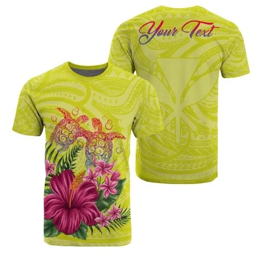 Personalized Hawaii Turtle Hibiscus Flower Polynesian T-Shirt - Dulcie Style - AH