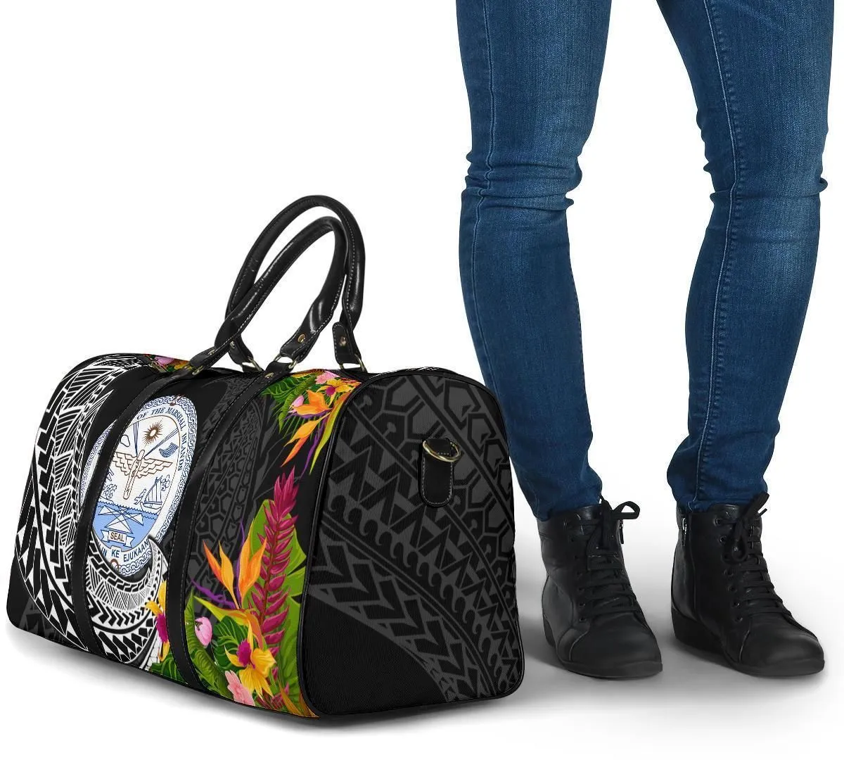 Marshall Islands Travel Bag - Seal Spiral Polynesian Patterns