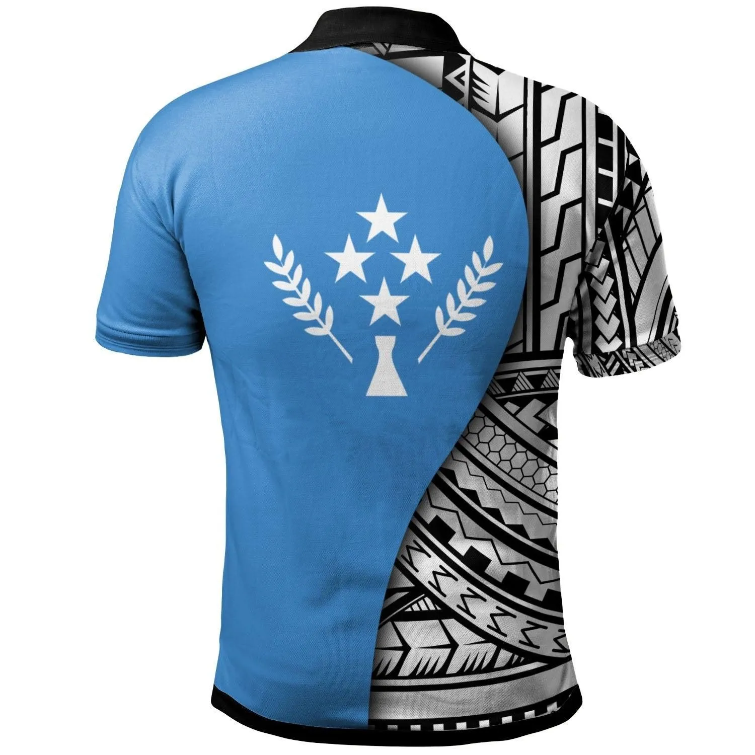 Kosrae Custom Personalised Polo Shirt - Coat Of Arm and Polynesian Patterns