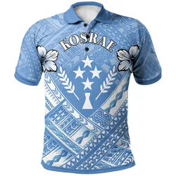Kosrae Polynesian Polo Shirts - Kosrae Flag Camisole Hibiscus Style